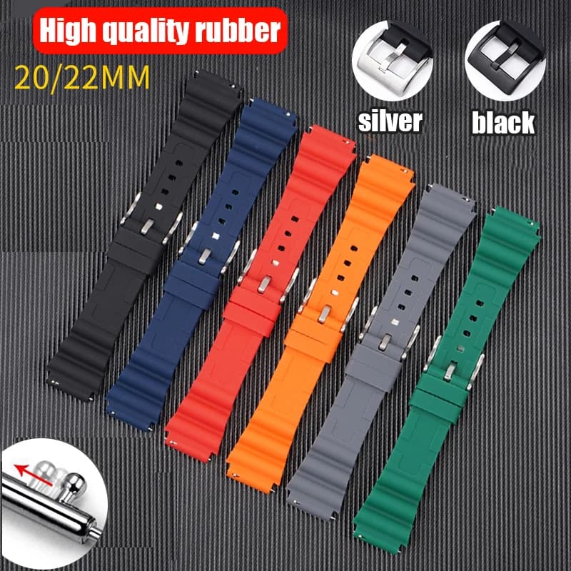 20mm 22mm Silicone Watch Band For Rolex SUBMARINER Waterproof Diving Bracelet For Seiko SKX007 SRP777J1 Sports Strap For Citizen