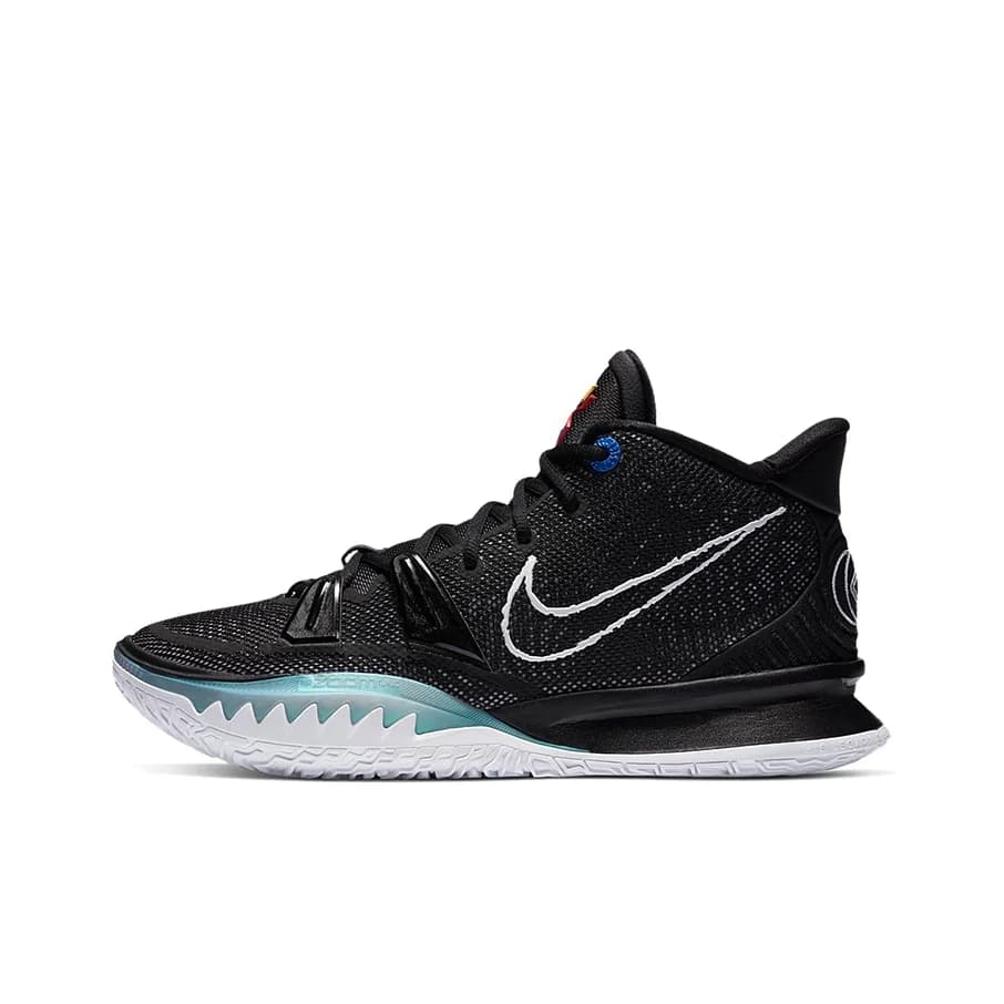 Nike Kyrie 7 Basketball Shoes Unisex Mid Top Black/White/Green CQ9327-002