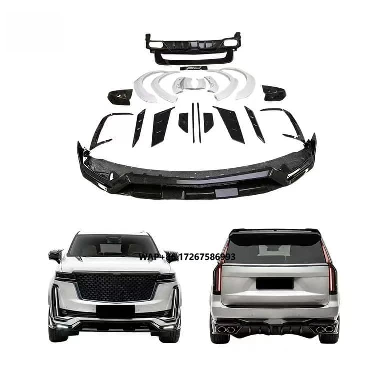 Kit Carrozzeria in Fibra di Carbonio Secca Stile M 2021-2025 Nuovo Paraurti con Labbro Anteriore, Diffusore Posteriore e Terminali di Scarico
