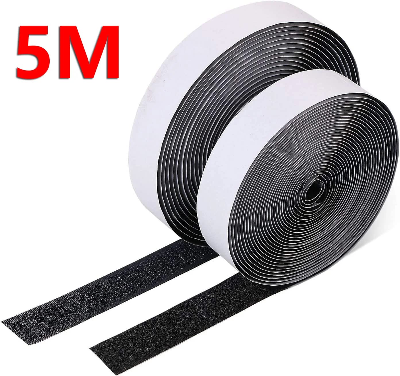 Nastri di fissaggio con gancio e anello 1/3/5M con colla Strisce autoadesive resistenti Velcros di montaggio su doppio lato per artigianato fai da te 20-50mm