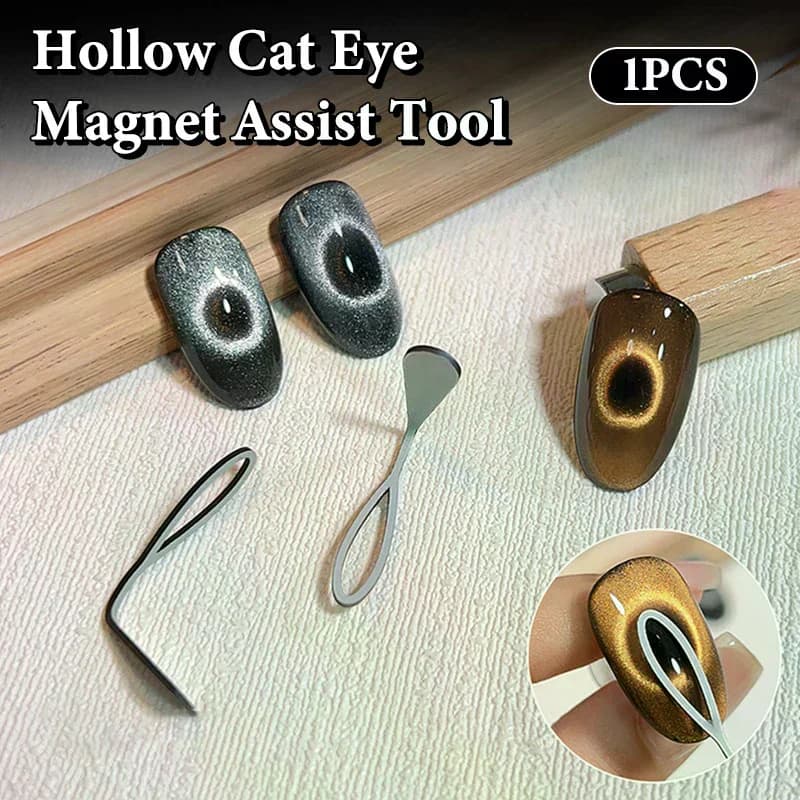 Magnetic tool for nail art with cat eye design with black hole for magnetic auxiliary tool shaped cat eye manicure for DIY salon