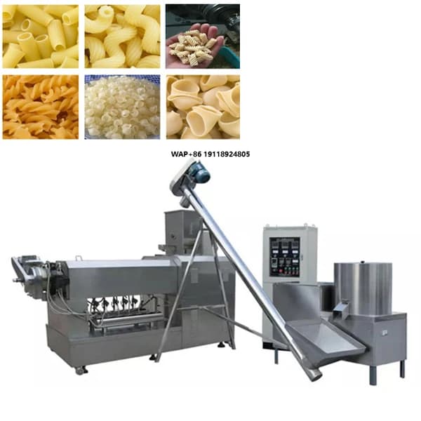 Linea di Produzione Pasta con Macchina per Maccheroni da 200 kg, Estrusore Doppio per Pasta con Miscelatore