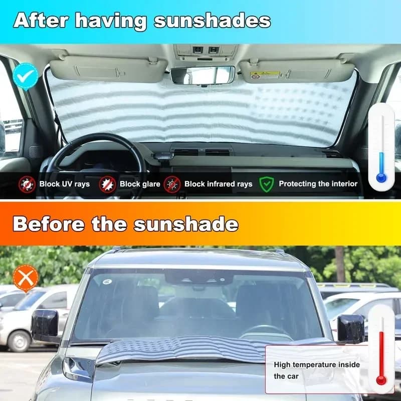 Auto Parabrezza Anteriore Parasole Protezione Solare Visiera Parasole Accessori Auto Per Land Rover Defender 90 110 130 2020-2024