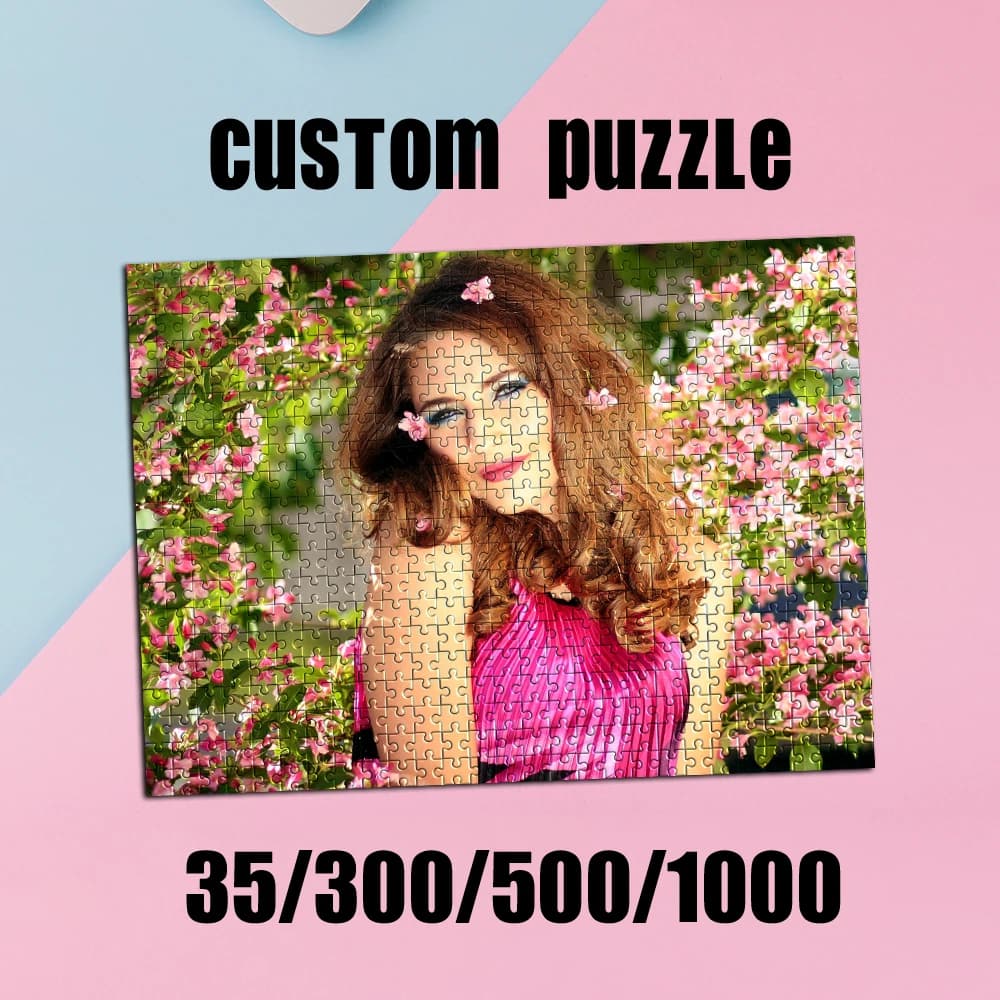 Puzzle personalizzato con foto selfie da 35/300/500/1000 pezzi per la casa, camera da letto/soggiorno, per la festa dei bambini