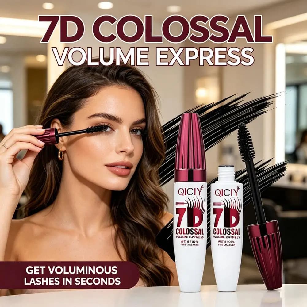 7D Mascara Anti Sweat Waterproof Non Smudge Lengthen Volumize Curling Black Eyelash Cosmetic For All Type Eye Makeup