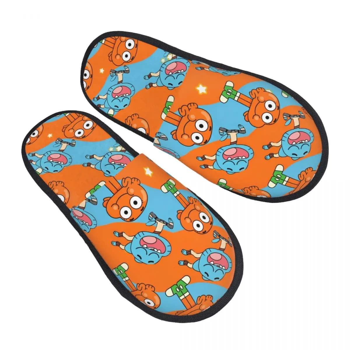 Gumbal Darwin Face Pantofole in cotone per la casa Videogioco per interni Pantofole morbide per la casa in pelliccia antiscivolo