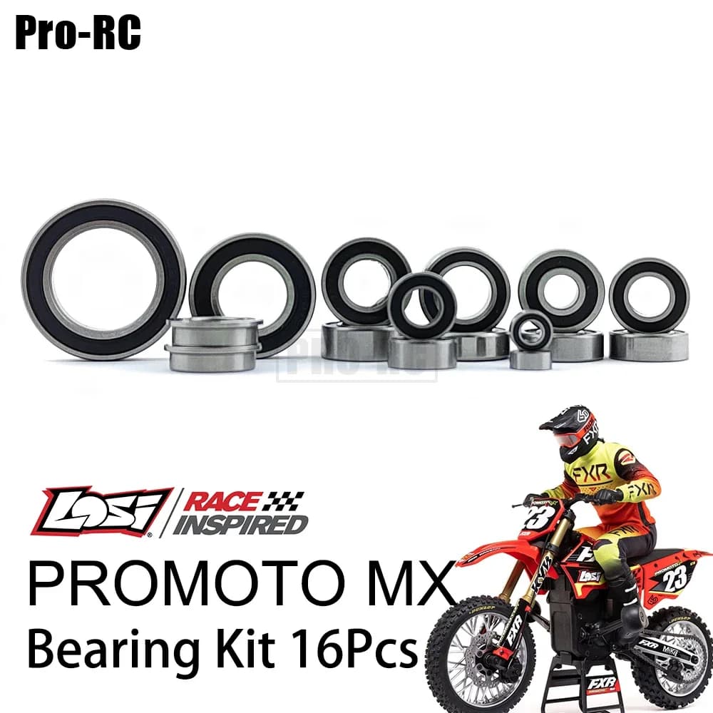 Kit cuscinetti a sfera da 16 pezzi per parti di aggiornamento Losi 1/4 Promoto-MX Promoto MX moto RTR Rc