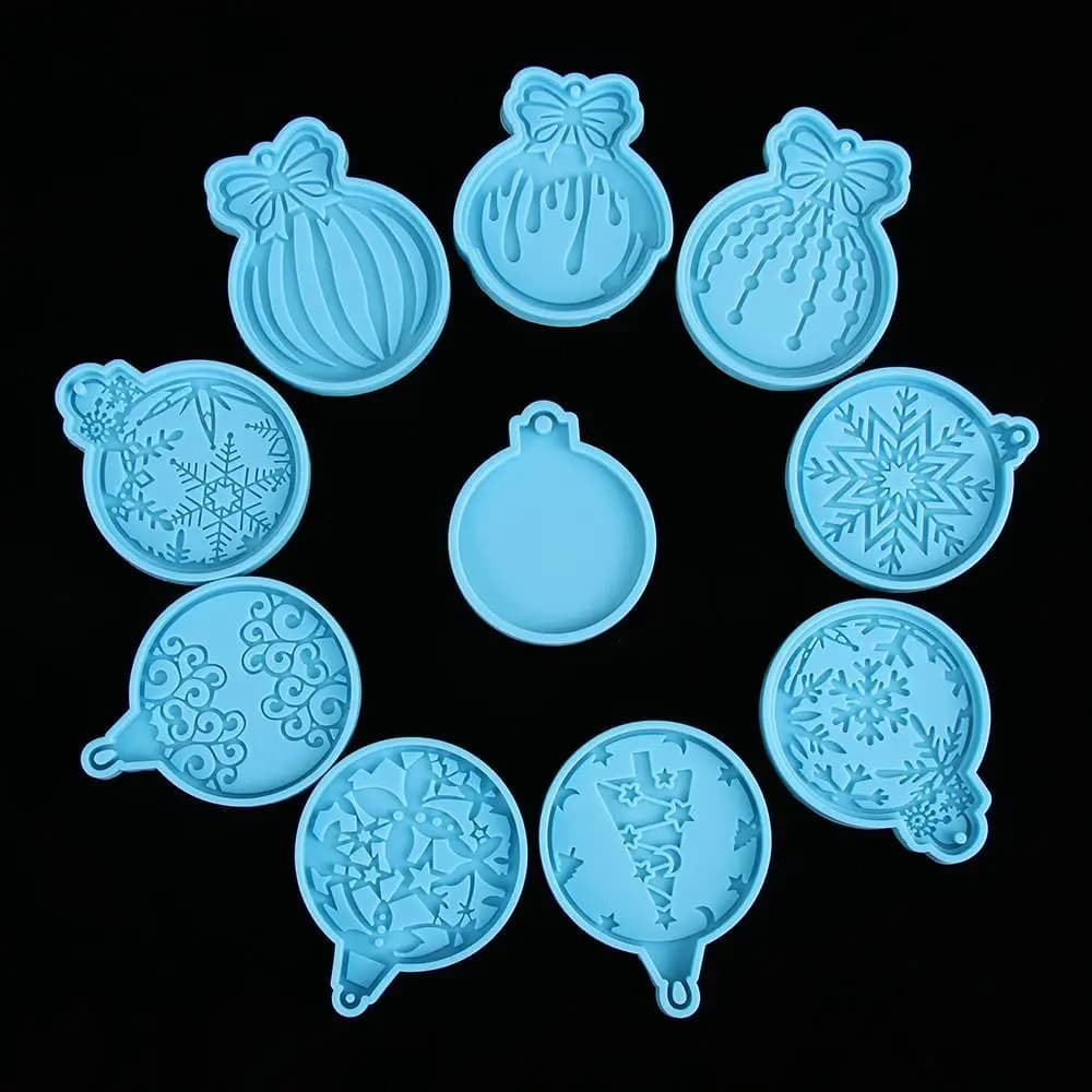 Resin Crafts Clay Mold Candy Chocolate Silicone Moulds Christmas Ball Mold Keychain Molds Jewelry Making Tool