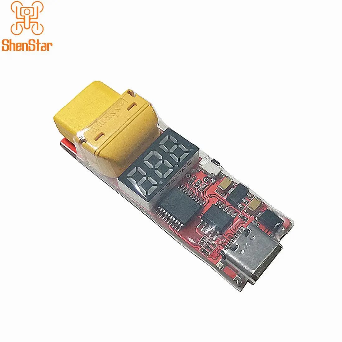 ShenStar modulo di gestione dell'alimentazione ingresso USB di tipo C con cavo da XT60 a DC2.1 per occhiali DJI FPV V1 V2 per occhiali FatShark FPV