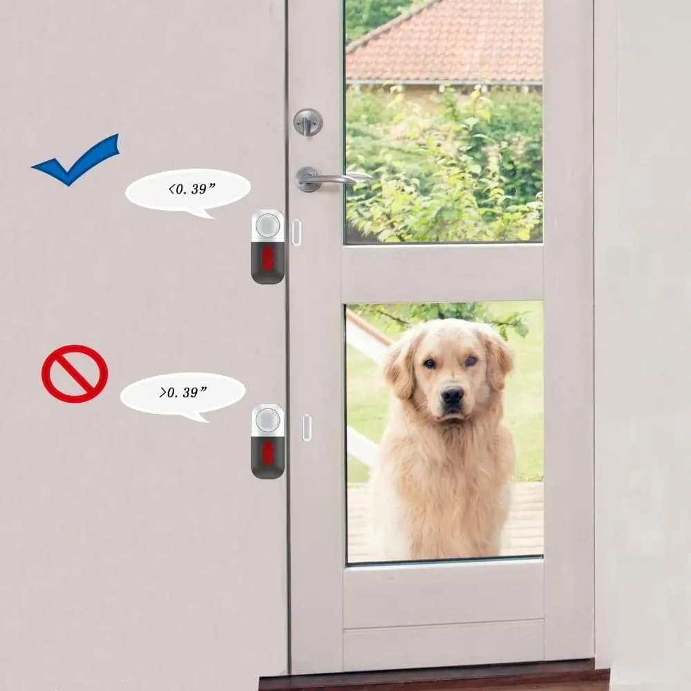 Magnetic Sensor Burglar Alarm Battery Powered High Decibel Detector Door Magnetic System Wireless Smart Window Sensor