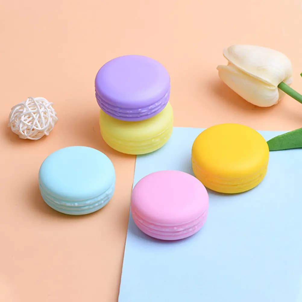 12Pcs Mini Macaron Container Premium PP Storage Box for Face Cream Lotion Moisturizer Travel Jewelry Pills Small Essentials