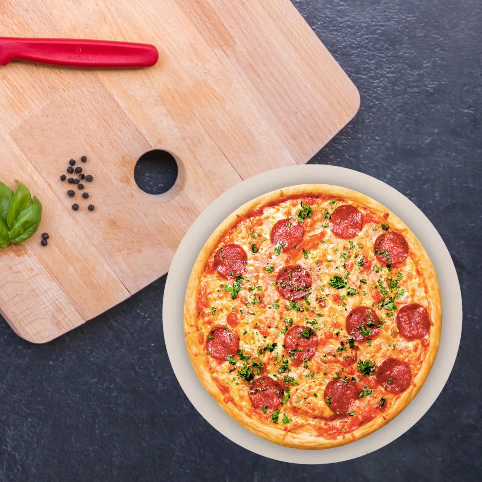 Heavy Duty Cordierite Round Pizza Pan Bake Stone Oven Stone Cooking Pan for Oven Kitchen Baking Accessories Baking Accessories