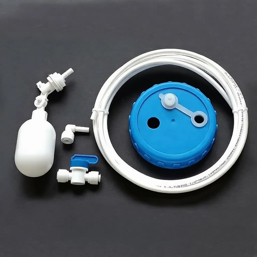 Versatile Square Bucket Fitting Set Leakproof Cover Flexible Extension Nozzle Cleaning Brush Bathroom Storage Supplies
