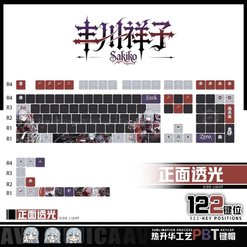 Fengchuan Xiangzi Anime Theme Keycaps Mechanical Keyboard Original PBT Custom Cute Keycaps PC Game Keyboard Collecti Gift Keycap