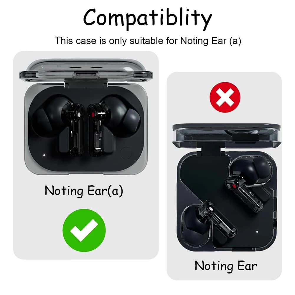 Transparent TPU Protective Housing Morbida with Keychain for Wireless Nothing Ear (a)