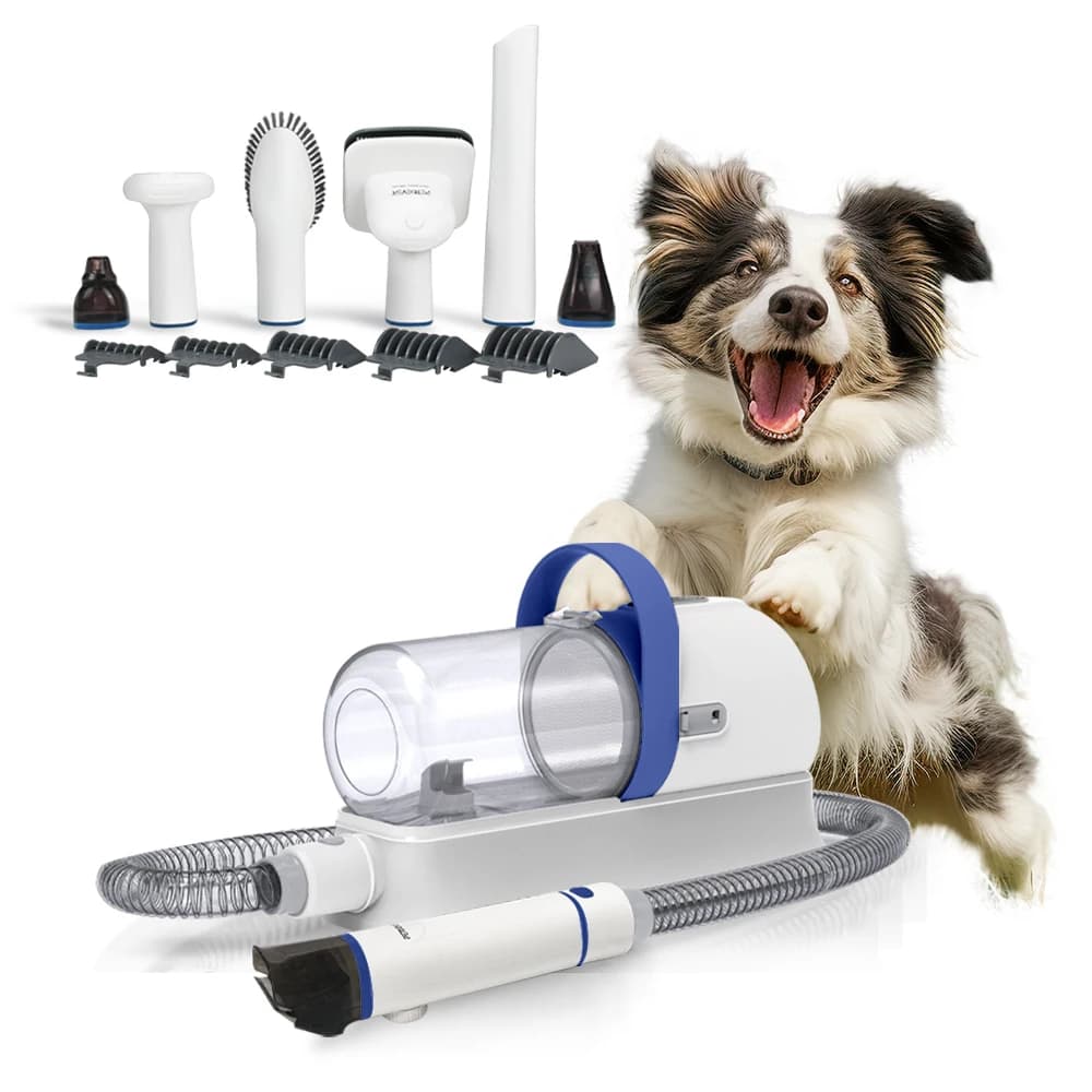 Tosatrice Elettrica per Animali Domestici Grigia Elegante Pronta per la Spedizione con 7 Strumenti di Toelettatura in 1 per una Cura Completa