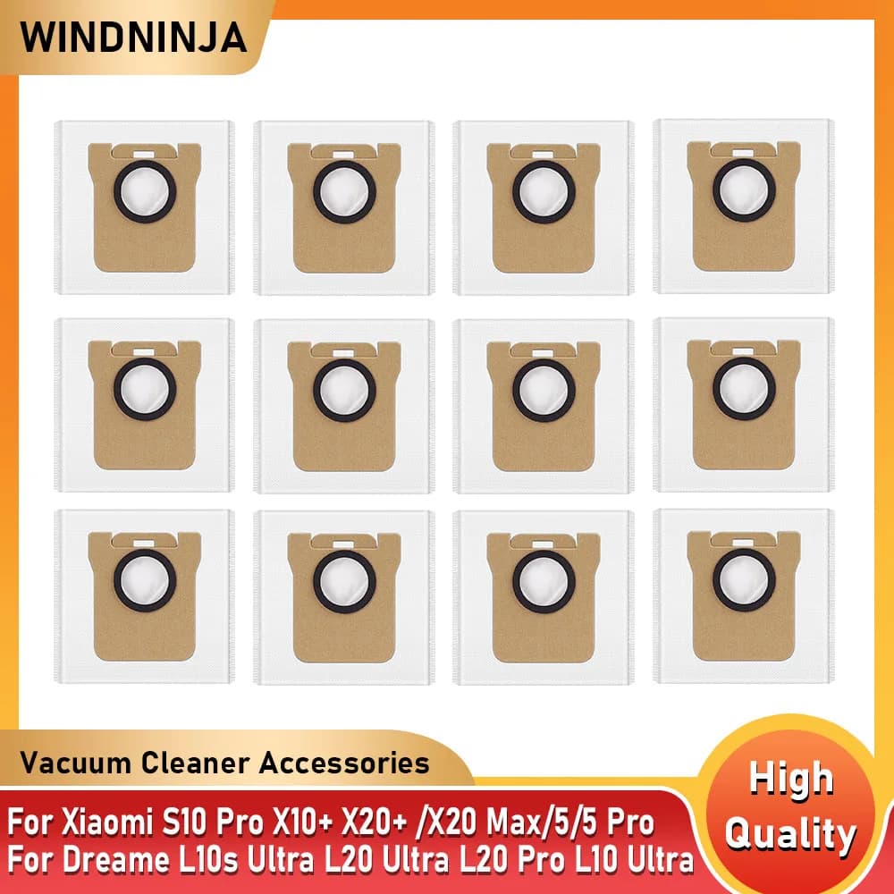 Sacchetto per la polvere per Xiaomi Robot Aspirapolvere X20 + X10 + X20 Plus X10 Plus M30S Per Dreame L10s Ultra S10 Pro Sacchetto usa e getta in tessuto non tessuto