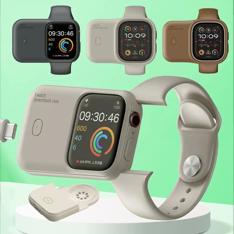 Custodia per caricabatterie portatile wireless per Apple Watch 45mm 44mm 40 41mm 46mm Batteria di ricambio per ricarica Powerbank Ultra 2 49mm