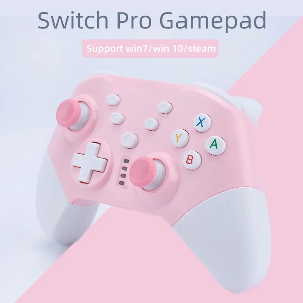 Switch Pro gamepad supporta la console switch con vibrazione a doppio motore, il controller di gioco rosa supporta PC win10