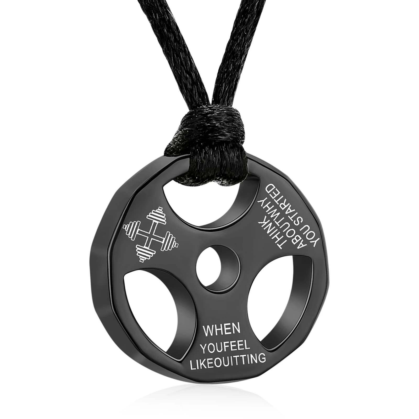 Necklace with urn with fitness handlebars for ashes, jewelry for cremation, weight plate, pendant with barbell, memory, funeral memorial gift