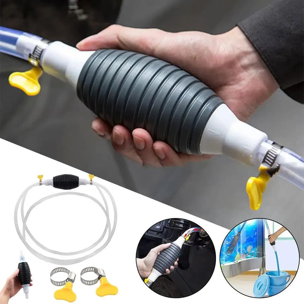 Pompa del carburante manuale Aspirapolvere liquido multifunzionale Ventosa del serbatoio del carburante per auto Trasferimento dell'olio Pompa del carburante Morsetto del tubo flessibile in metallo A tenuta stagna