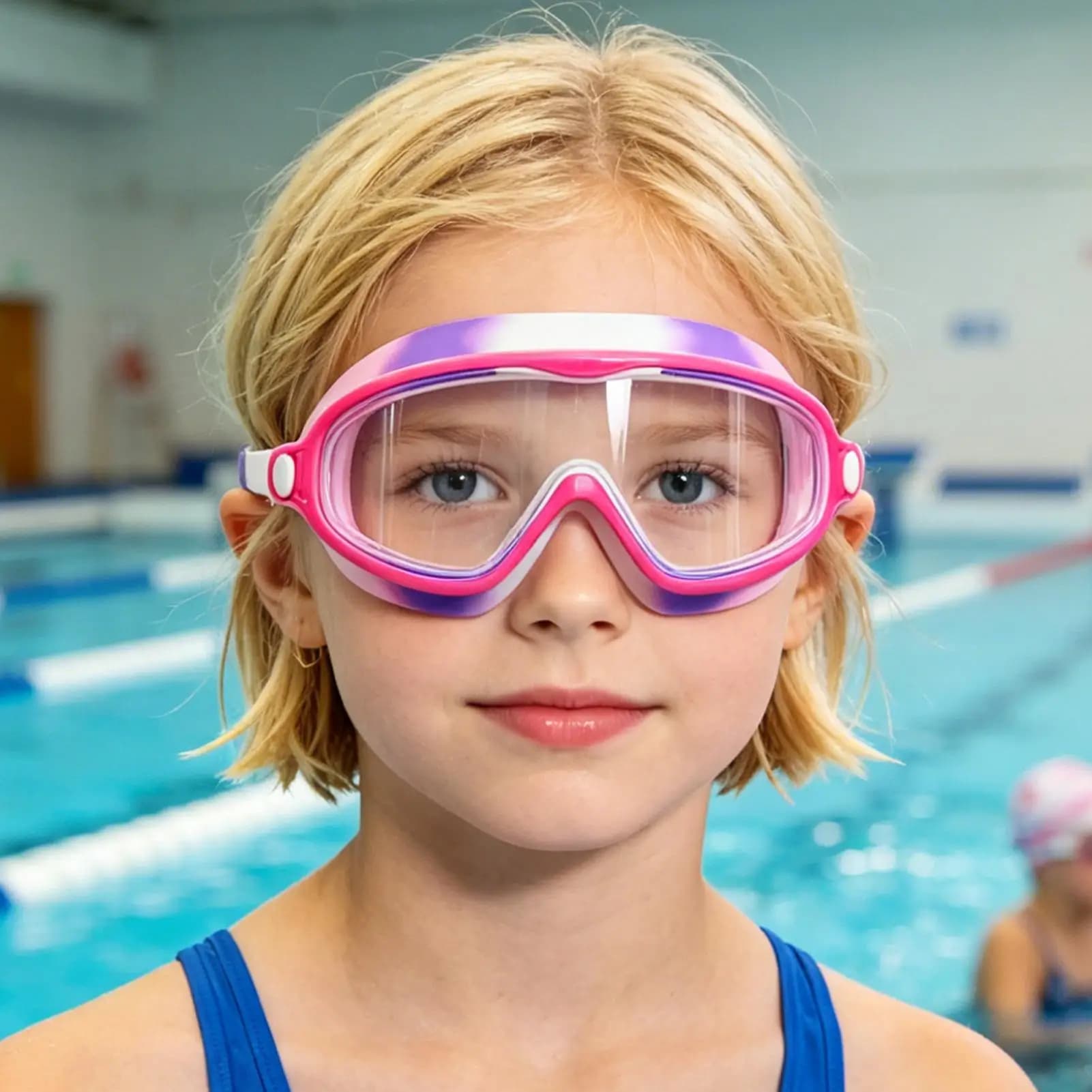 Occhialini da Nuoto per Bambini, Impermeabili, Antiappannamento, con Ampia Visuale, per Piscina, Spiaggia, Immersioni, Allenamento e Sport Acquatici