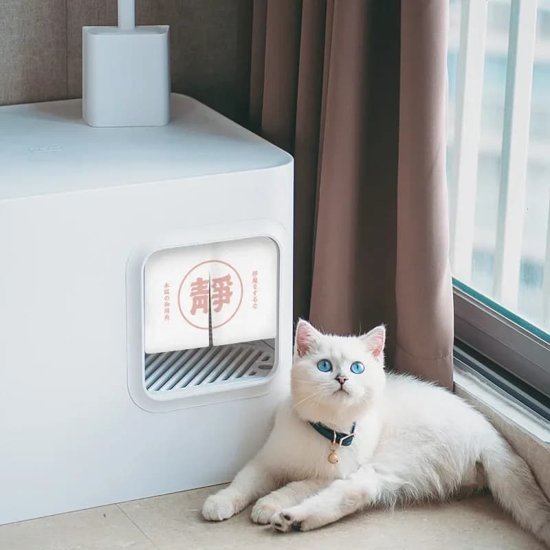 Prodotti per la pulizia del gatto Toilette per gatti in materiale PP per lettiera per gatti con accessori per animali domestici