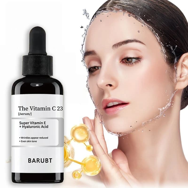 Vitamin C Facial Serum Hydrate Moisturize Nourish Smooth Skin Hyaluronic Acid Line Minimize Pore Brighten Complexion Daily Care