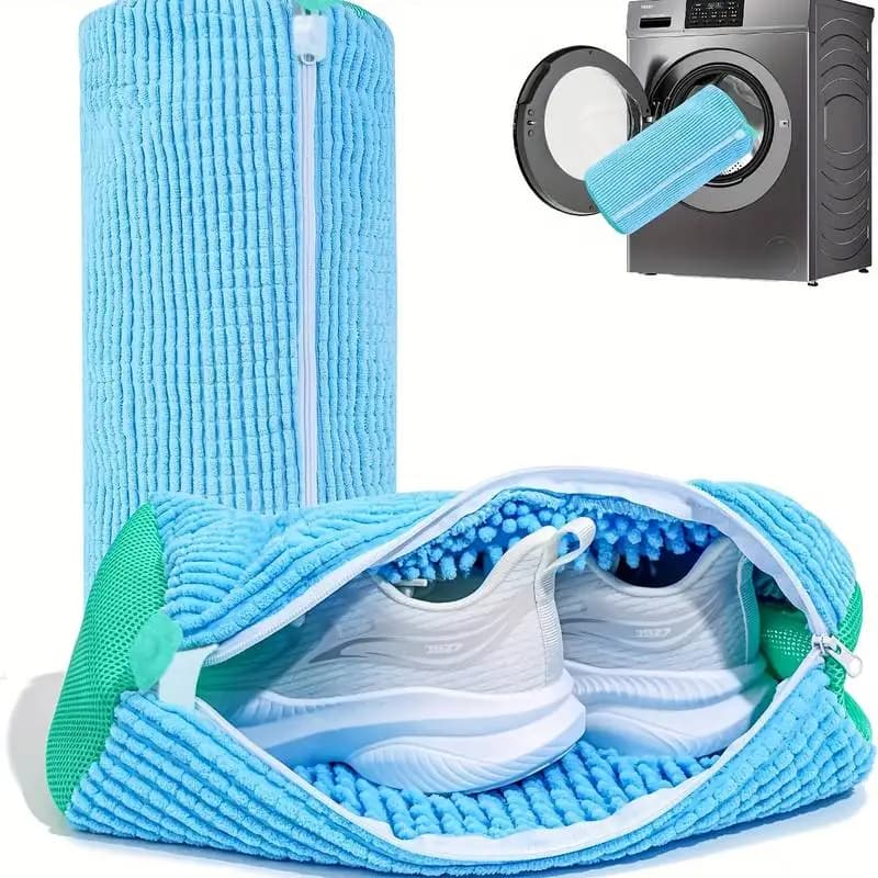 Resistente sacchetto per lavare le scarpe con cerniera, progettato per 360 ° Detergente per lavatrice, perfetto per proteggere le scarpe casual, sicuro nell'uso.