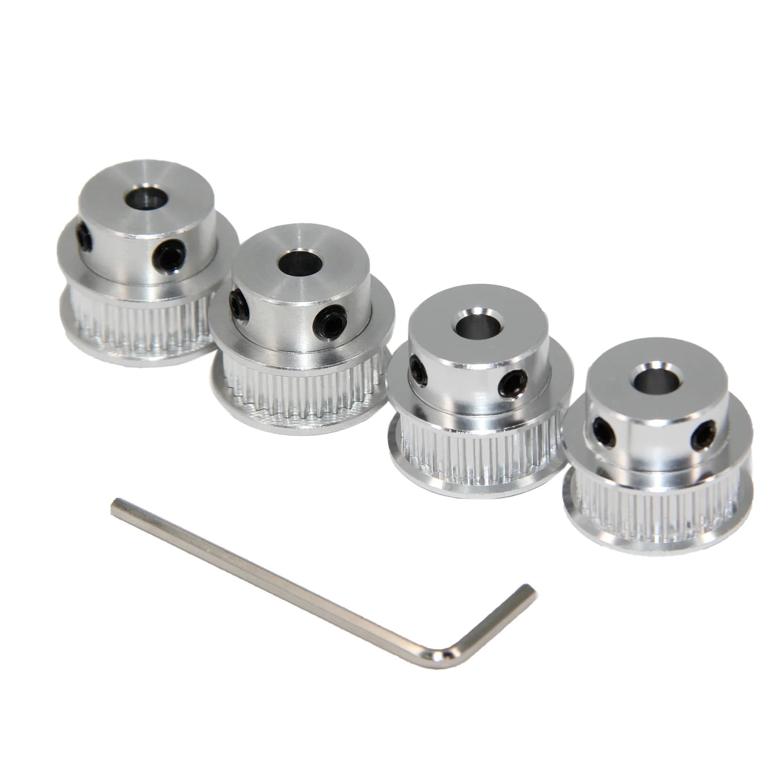 4 pcs/packing GT2 Pulley 30 Denti 5mm Hole 30 Puils Timing Wheel Aluminium for Width 6mm Strap 3D Printers Parts