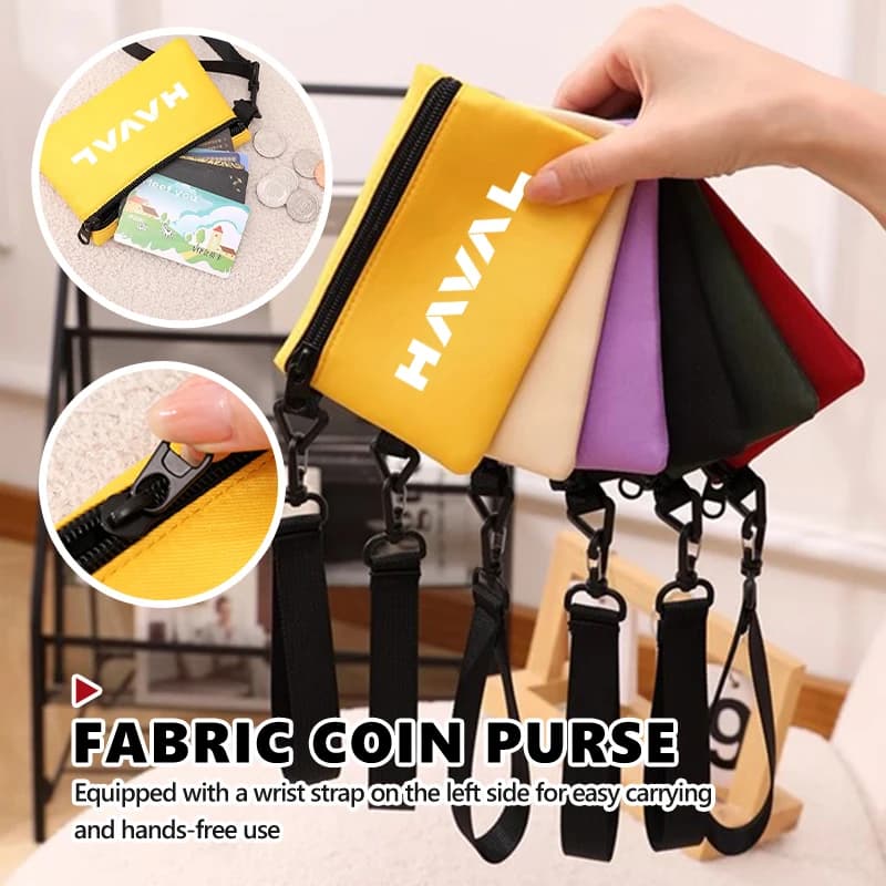 Portable Bag Lightweight Fabric Wallet Sports Keys Coins Pouch Mini Zipper Wallet For Haval Jolion H6 F7 H9 H2 F7X F7H H5 H7 H2S