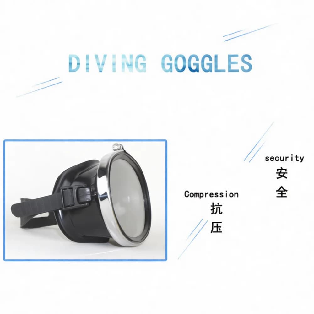 Large View Snorkeling Mask Tempered Glass Lens Durable Stainless Steel Gear Scuba Diving Equipment Swimming Goggles