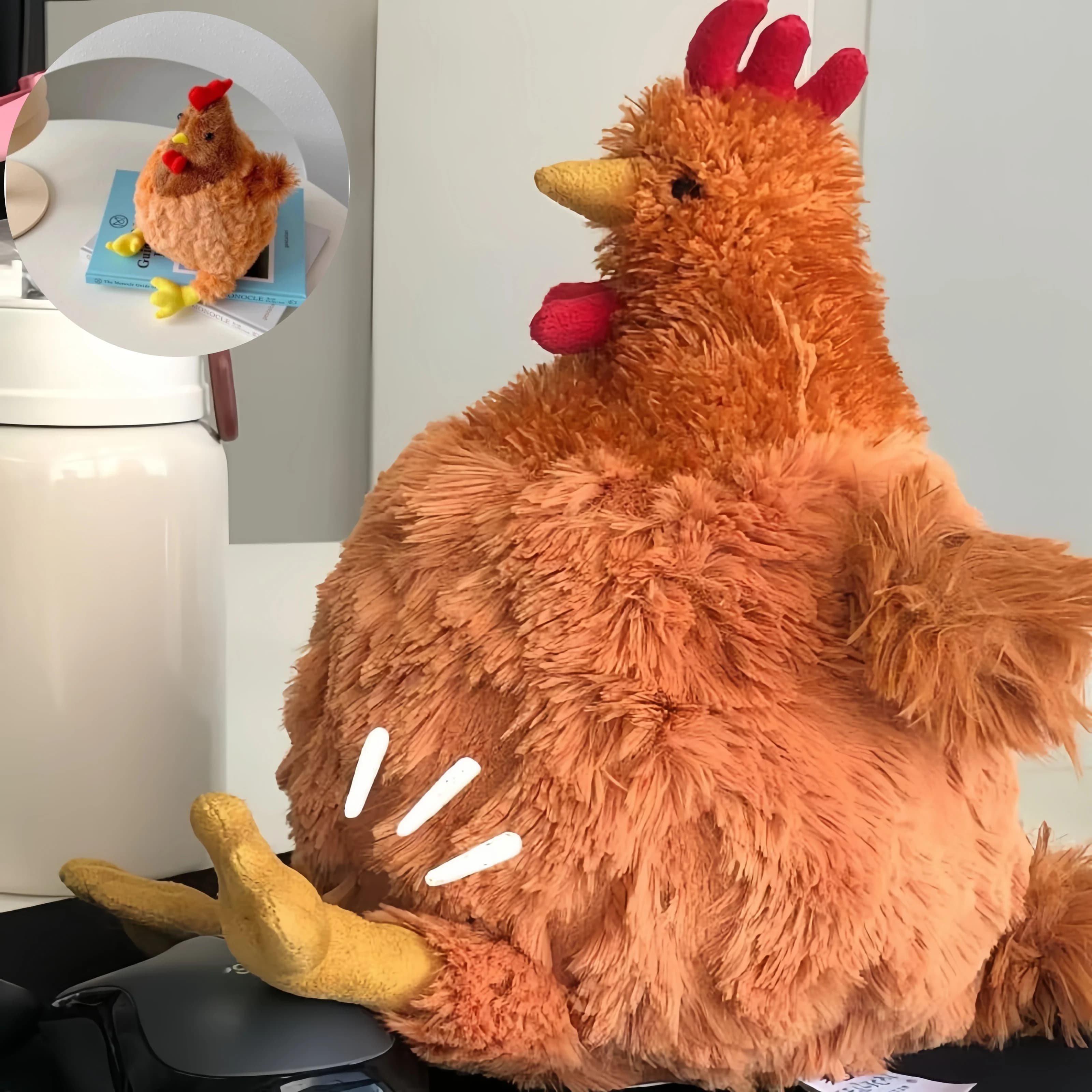 1 pz peluche pollo giocattolo cartone animato gallo bambola comfort per ragazze cuscino per dormire animale di peluche creativo