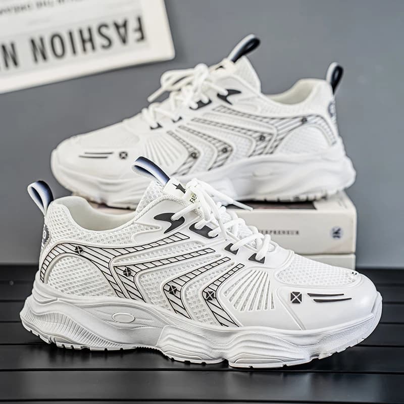 Men's speed casual sneakers four seasons soft-sole anti-slip breathable outdoor running shoes fashion Youth