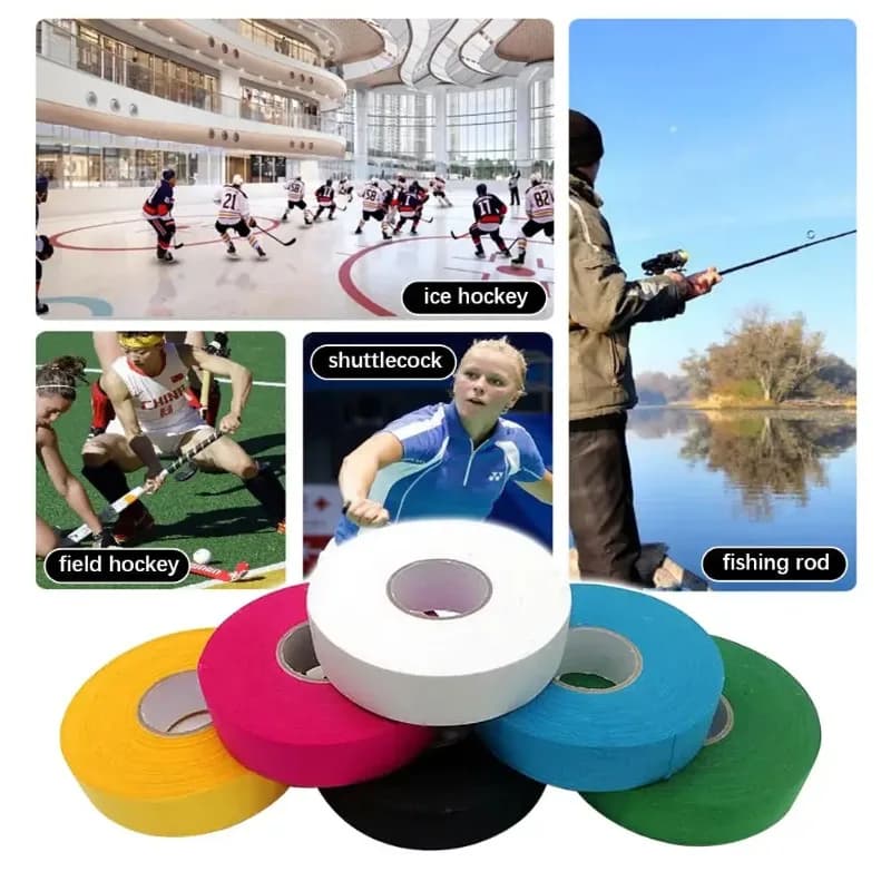 1 rotolo di nastro professionale per hockey su ghiaccio, nastro sportivo trasparente, ad alta adesione, resistente all'usura, antiscivolo, attrezzatura protettiva