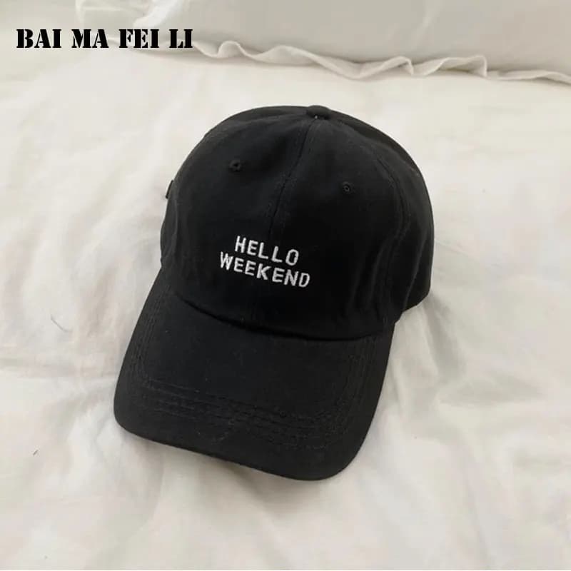 Summer Trendy Streetwear Baseball Cap, Stylish and Simple, Personalized with Letter Embroidery, Sun-Protective Beanie Hat