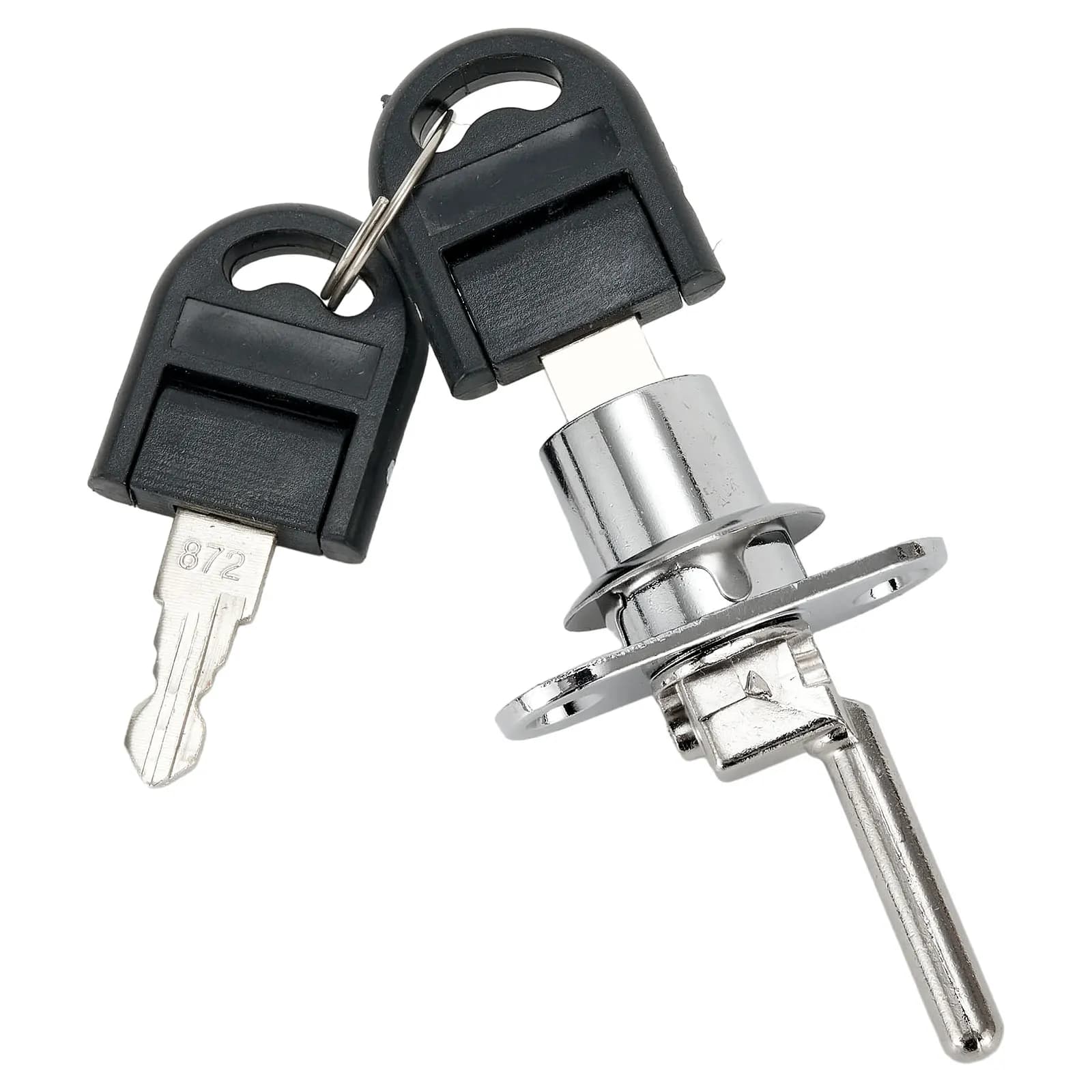 Porta scorrevole pratica di alta qualità con serratura di sicurezza per armadio, scrivania, hardware, porta scorrevole con 2 chiavi in lega di zinco