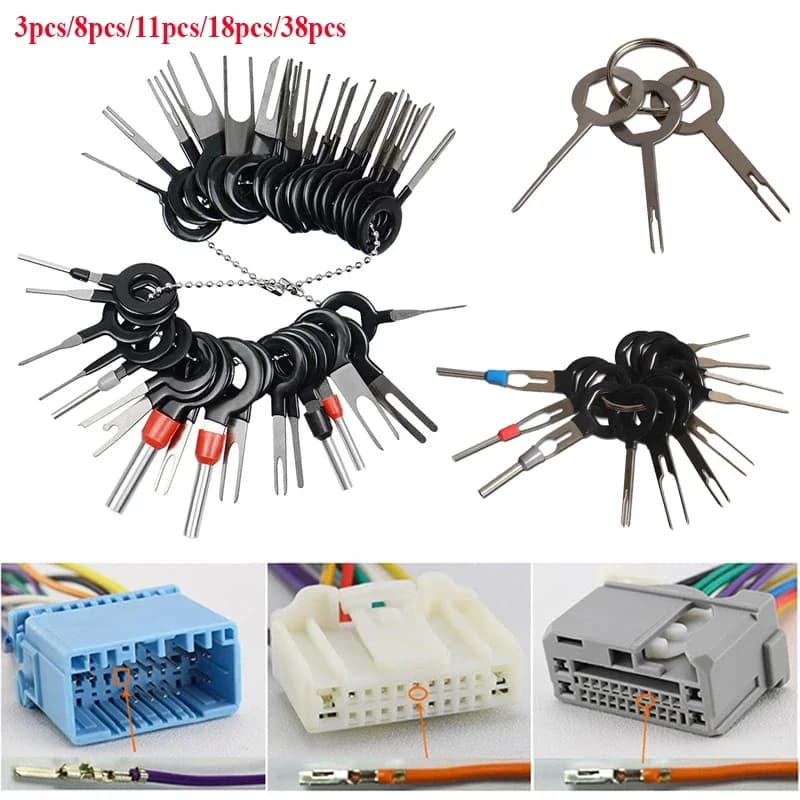 18/26/38pcs Auto Removal Terminal Spills Extractor Kit Electric Harness Crimp Connector Auto Repair Tool Automotive Extractor