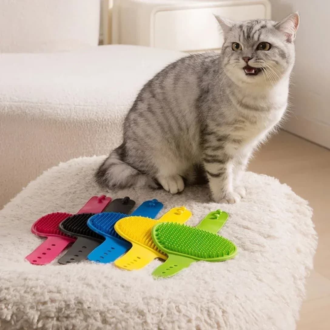 Guanto Massaggiante per il Bagno degli Animali Domestici, Spazzola per la Toelettatura di Cani e Gatti, Strumento per la Rimozione del Pelo, Impermeabile, con Setole Morbide, Accessori per la Pulizia del Pelo in Eccesso