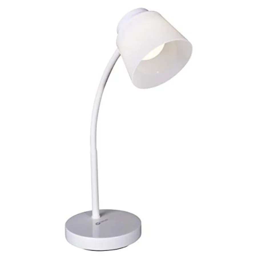 Lampada da Scrivania LED Clarify con 4 Impostazioni di Luminosità, Controlli Touch, Design Moderno Bianco, Illuminazione LED ClearSun, Flessibile