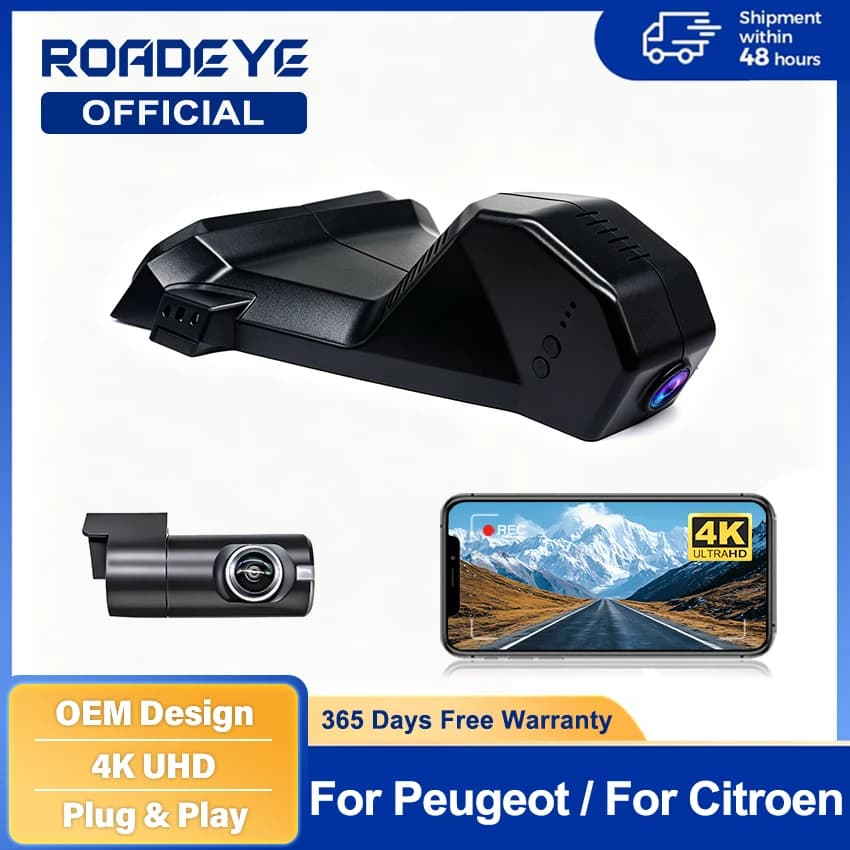 Dashcam for Peugeot 5008 3008 4008,Dvr for Citroen C5 Aircross,Camera Recorder for DS7,Plug and Play Dash Cam 4K for Car