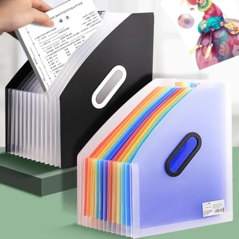 1 Pezzo Organizzatore Portatile Verticale Espandibile Multistrato per Documenti, Cartelle e File da Ufficio, Ideale per Studenti