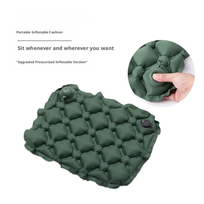 Inflatable Seat Cushion,Portable Lightweight Travel Air Sitting Pad,Moisture and Water Resistant Camping Chair Mat for Outdoor