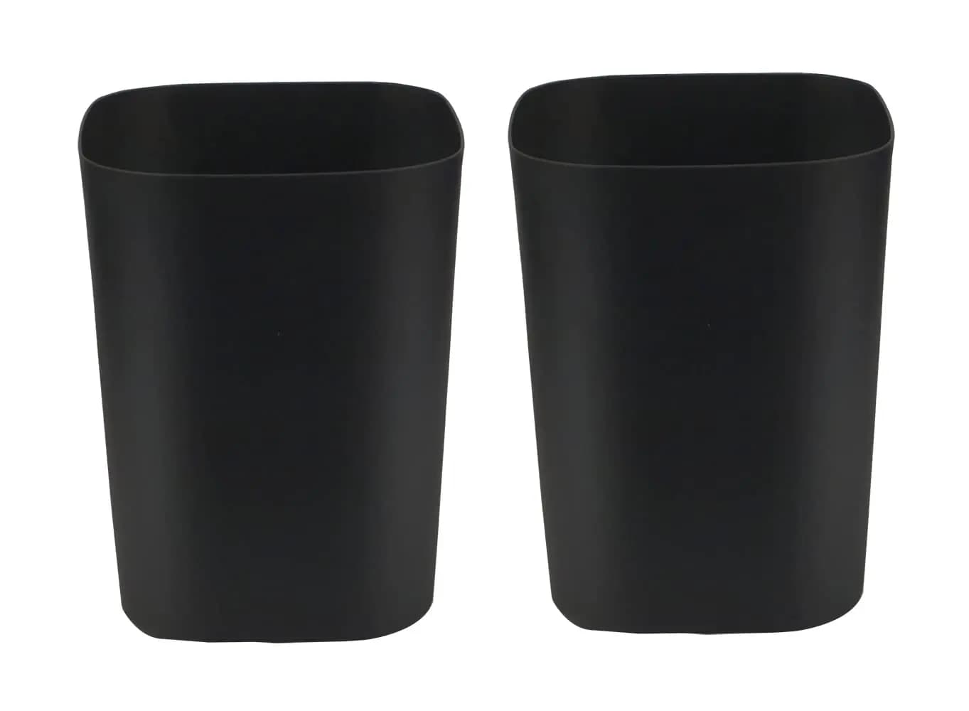 2 Pack Small Trash Can 2 Gallon Garbage Can Wastebasket for Bathroom Bedroom Kitchen Office Desk, Black Plastic Mini Trash Bin