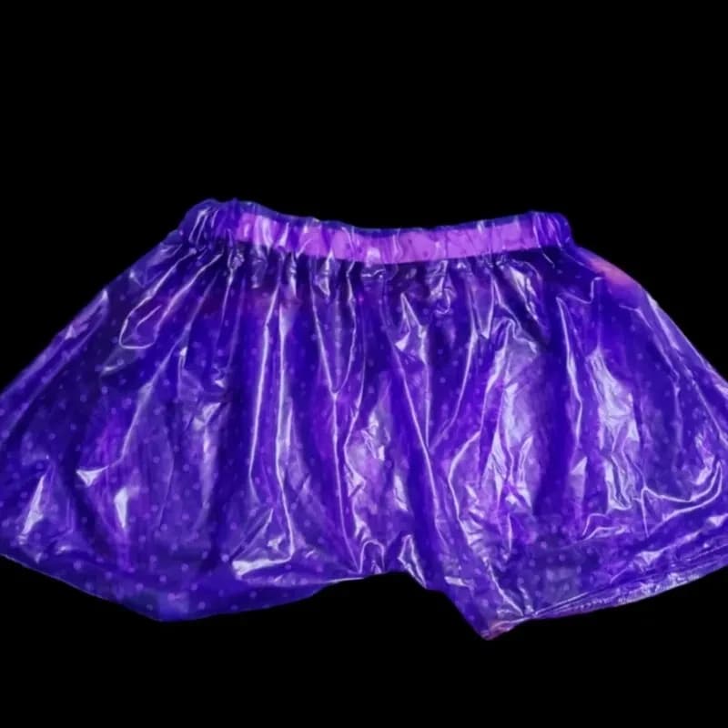 Sexy Couple Transparent PVC Plastic Shorts ABDL Soft Smooth Leak Proof Incontinence Diaper Pantie Waterproof Private Party Pants