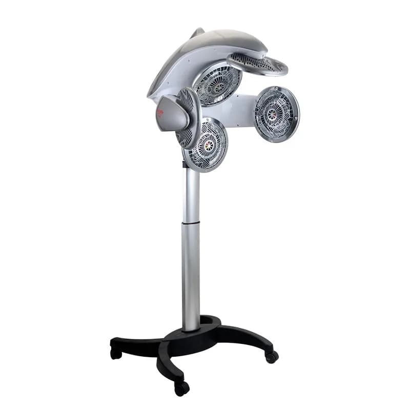 Asciugacapelli Professionale Intelligente Multifunzione Bianco a Colonna per Parrucchieri, con Funzione di Permanente e Styling