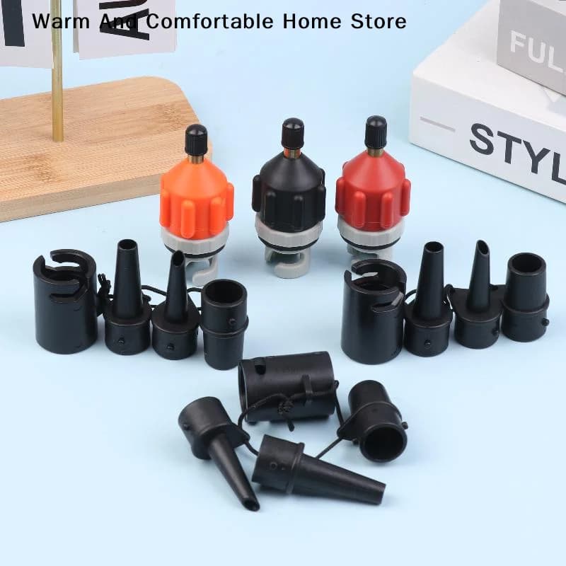 Set Adattatore Valvola Aria in PVC per SUP, Pompa Gonfiabile, Kayak, Barca a Remi - Kit Connettore Aria per Pneumatici