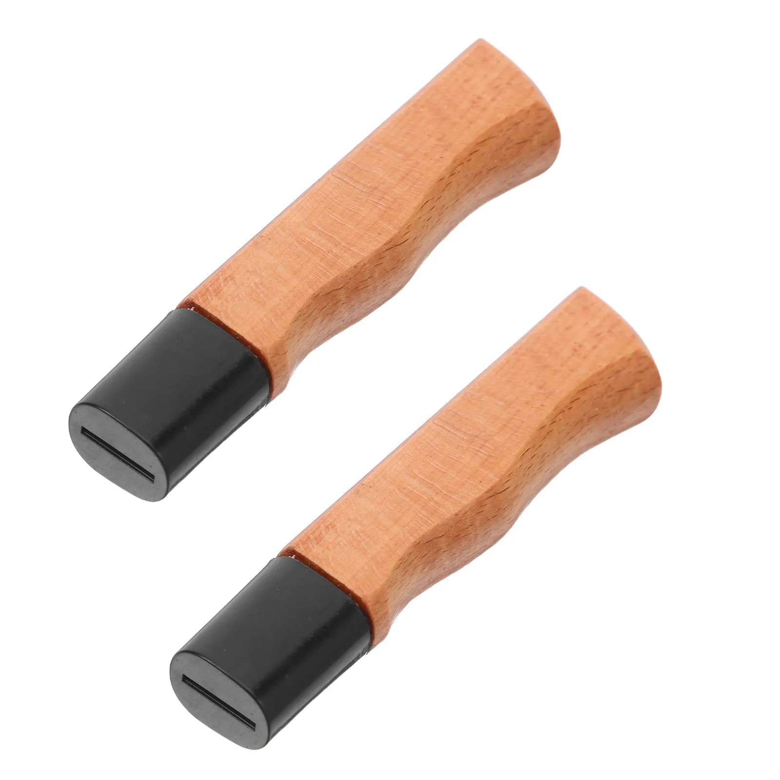 2Pcs Solid Wood Knife Handle Replacement Ergonomic Non-Slip Grip for Kitchen Cutter Repair Kitchen Supply Accessory