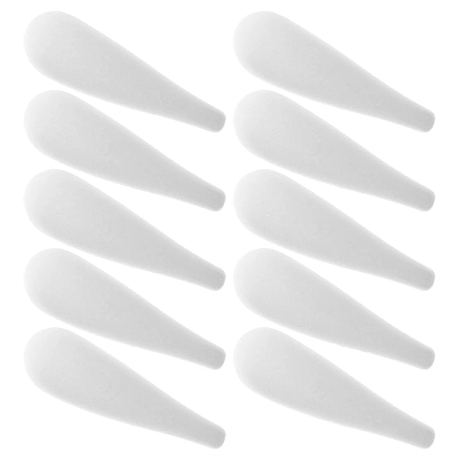 10 Pcs Hanger Flocked Shoulder Pads Garment Clothes for Knitwear Extenders Care Accessories White