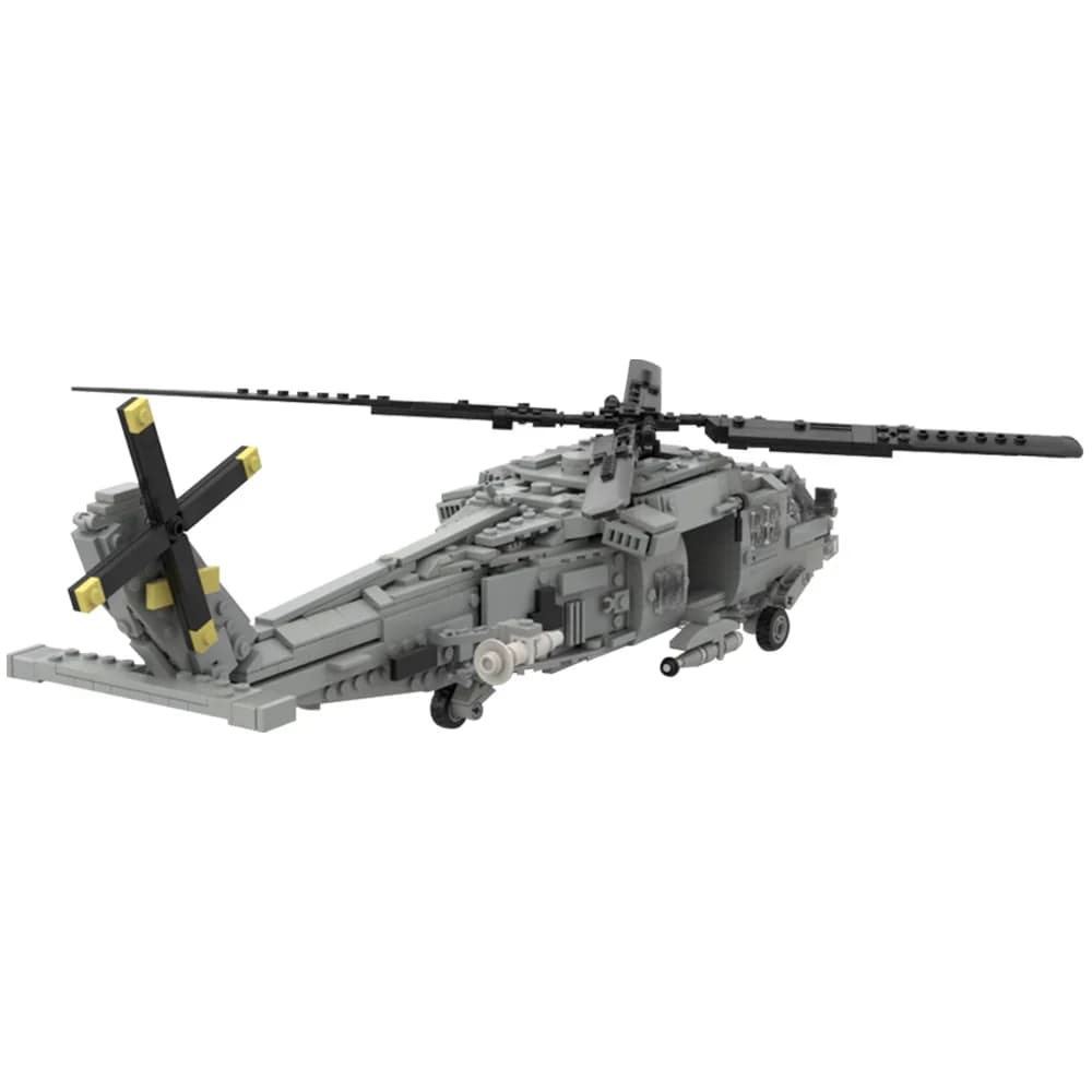 MOC Sikorsky SH-60 Seahawk Helicopter Building Blocks Model US SH-60 Seahawk Shipborne Helicopter Bricks Assembly Toys Kid Gifts